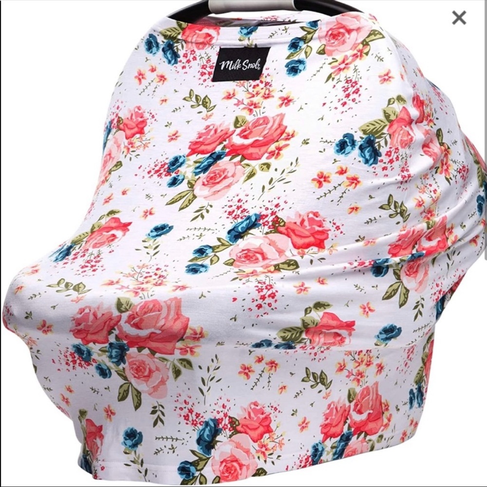 Milk Snob nursing cover floral roses made in USA